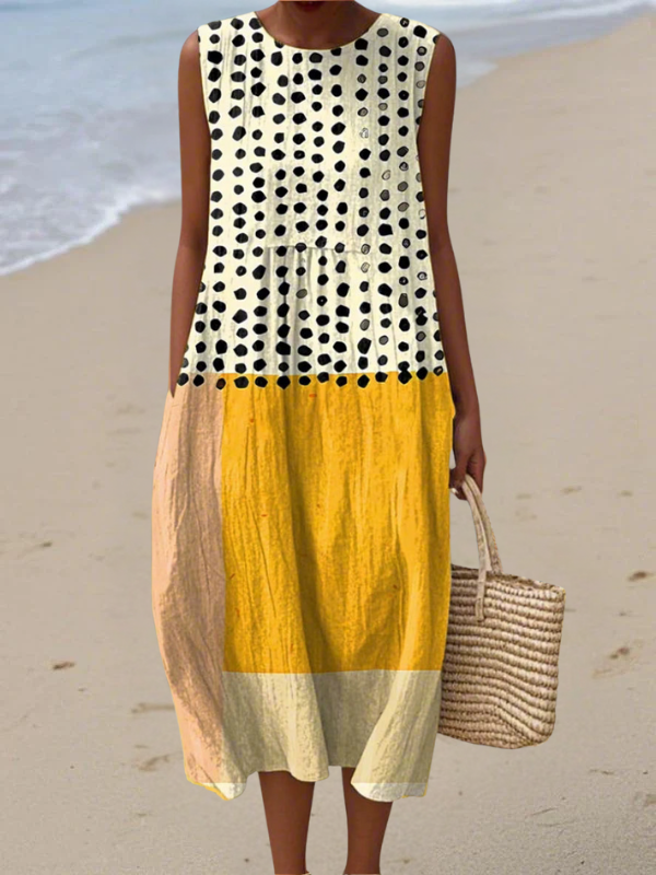 Lea | Vestido Midi Lunares Multicolor