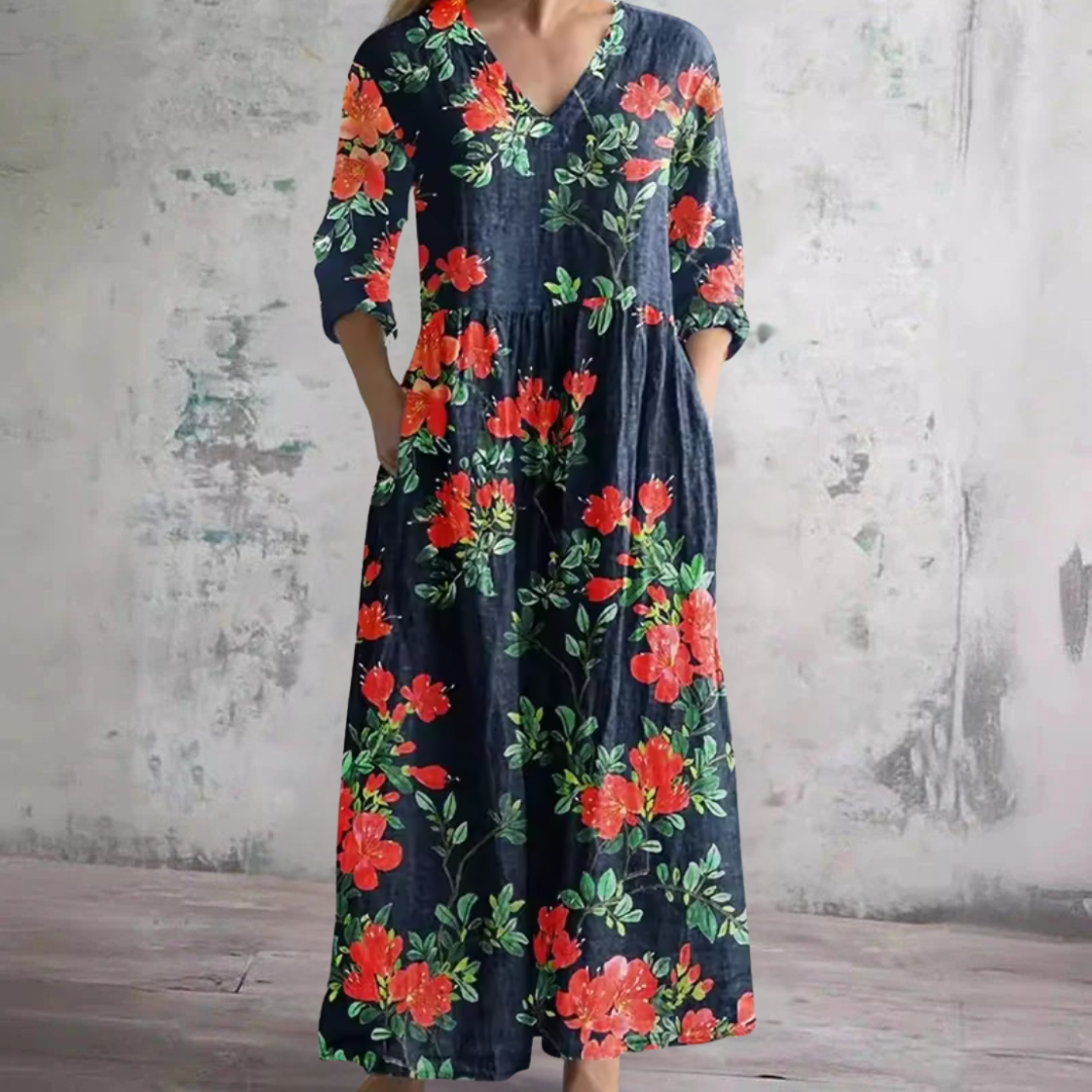 Wendy | Vestido Maxi Floral de Verano