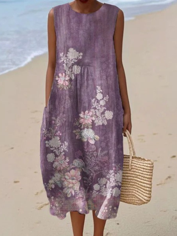 Freya | Vestido Estampado de Verano Sin Mangas