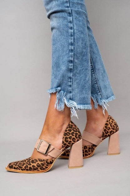 Bárbara | Tacones Bloque Estampado Leopardo