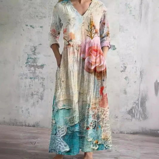 Patricia | Elegante Vestido Maxi Floral de Verano