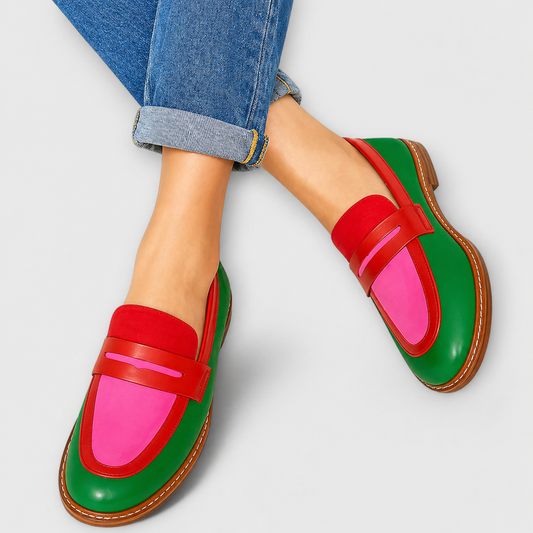 Nila | Mocasines casual de contraste