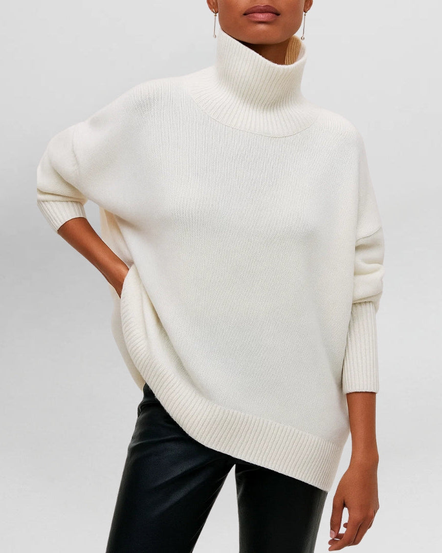 ANDREA | Suéter minimalista de cuello alto