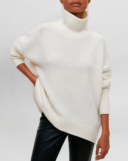 ANDREA | Suéter minimalista de cuello alto