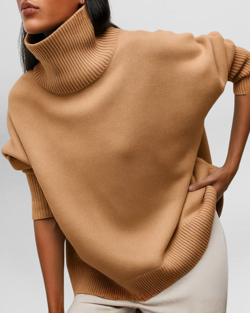 ANDREA | Suéter minimalista de cuello alto