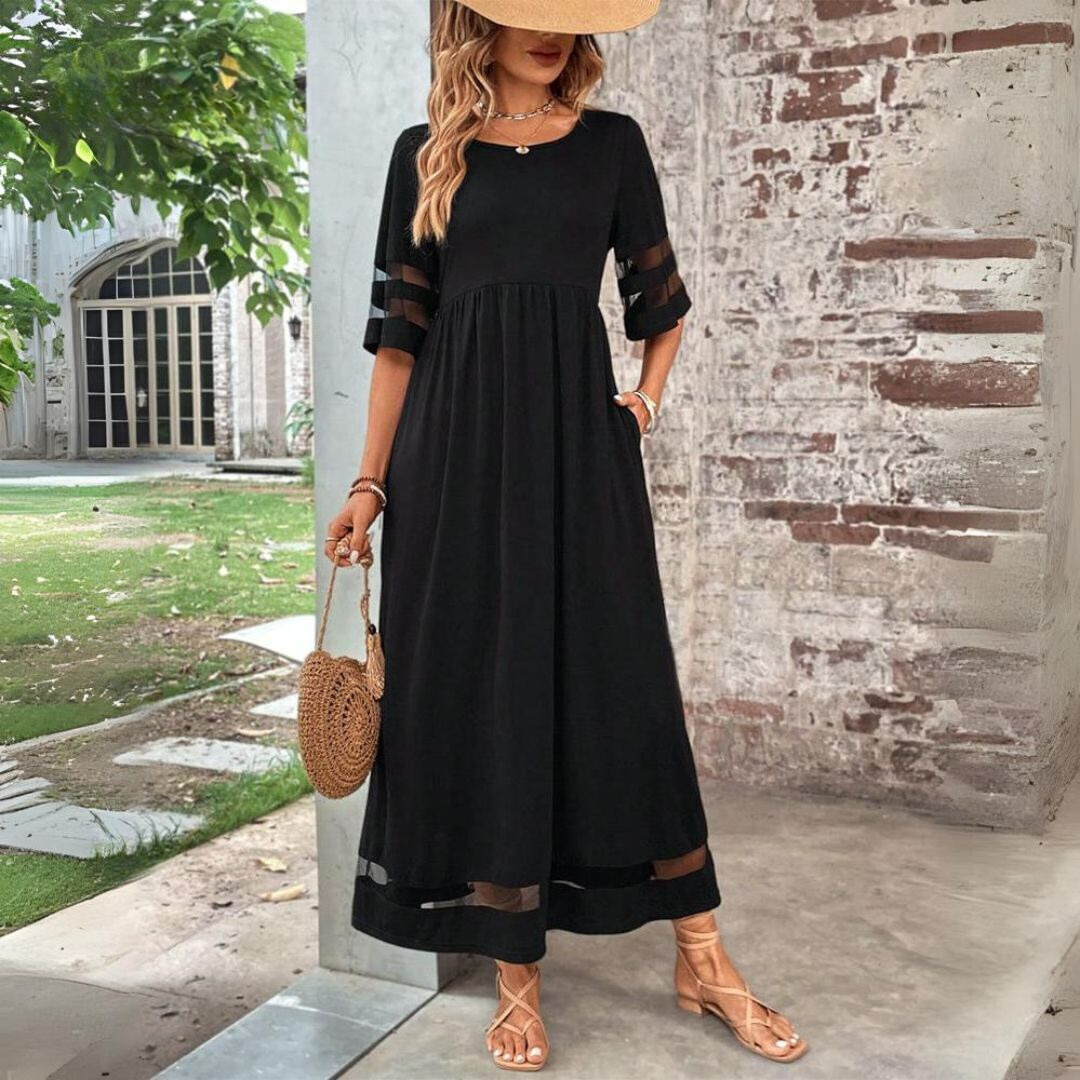 Berta | Vestido Midi Favorecedor que Disimula la Barriga