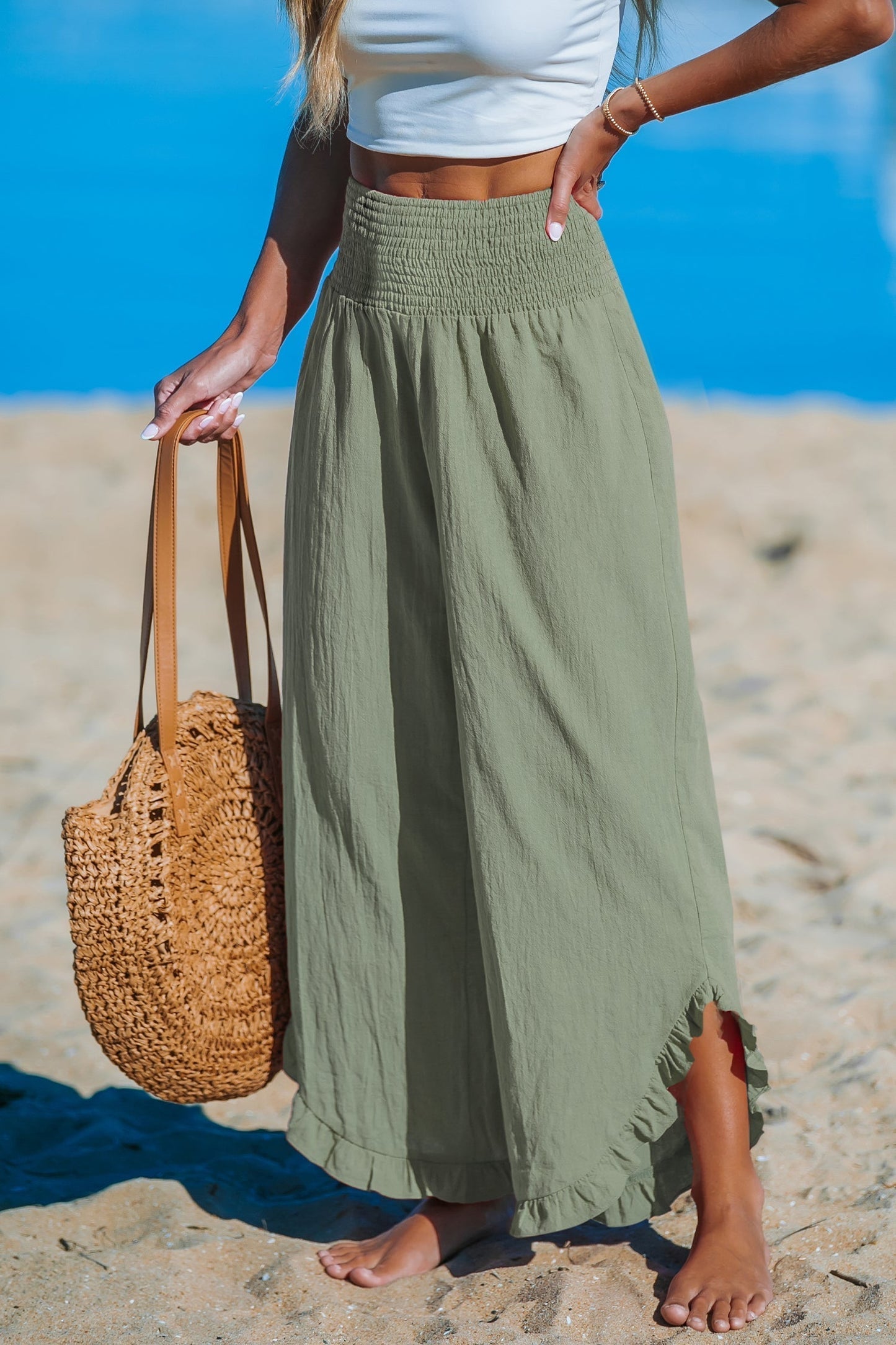 ARENA | Pantalón ancho con volantes