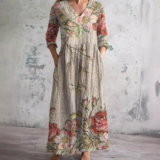 Bella | Elegante Vestido Maxi Floral de Verano