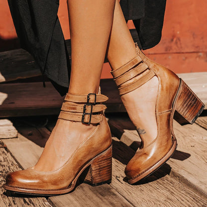 Dorotea | Tacones Bloque con Hebilla