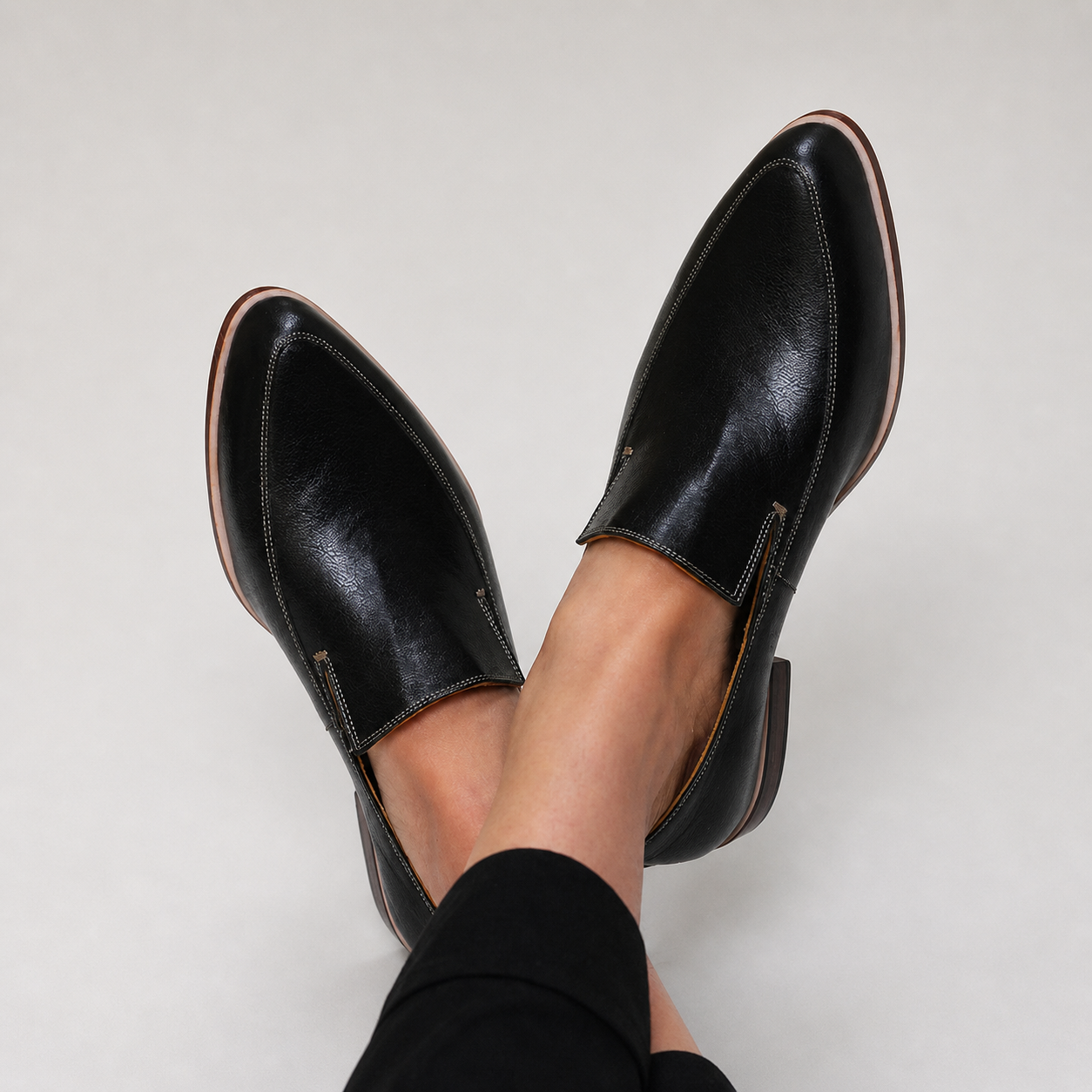 Sofía | Mocasín patchwork negro