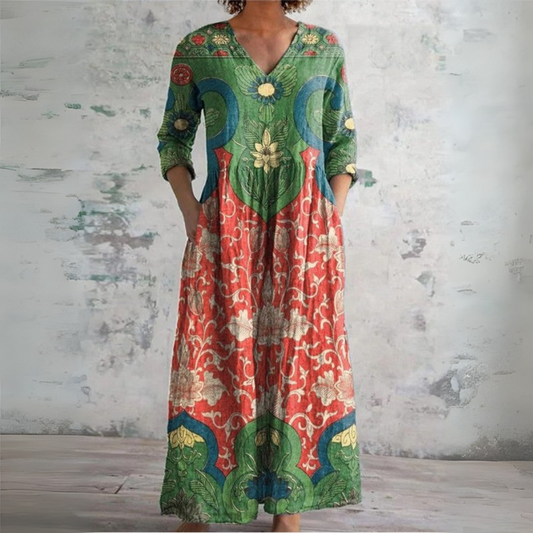 Judit | Vestido maxi floral vintage