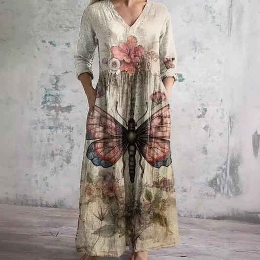 Evelin | Elegante Vestido Maxi Floral de Verano