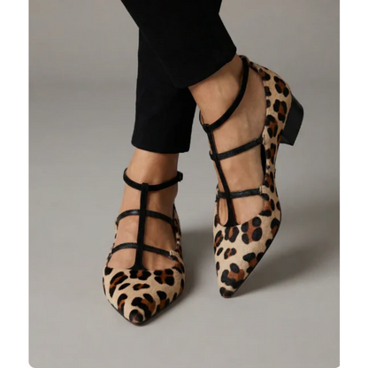 Bailarinas de estampado animal con tirantes