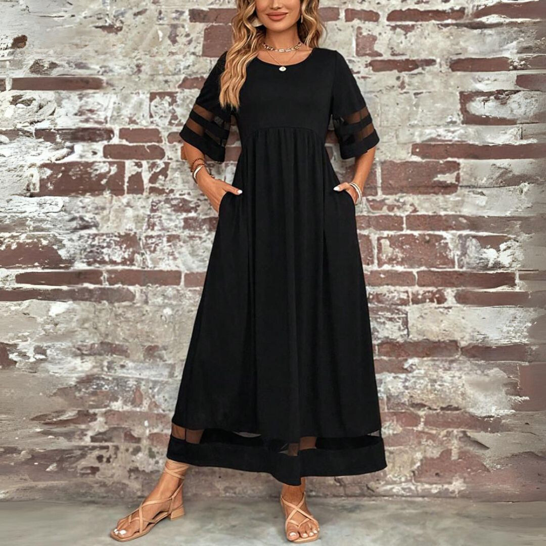 Berta | Vestido Midi Favorecedor que Disimula la Barriga