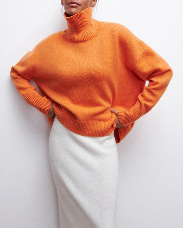 ANDREA | Suéter minimalista de cuello alto