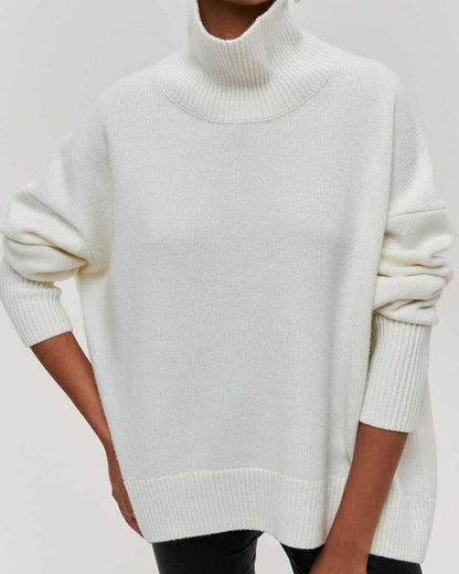 ANDREA | Suéter minimalista de cuello alto