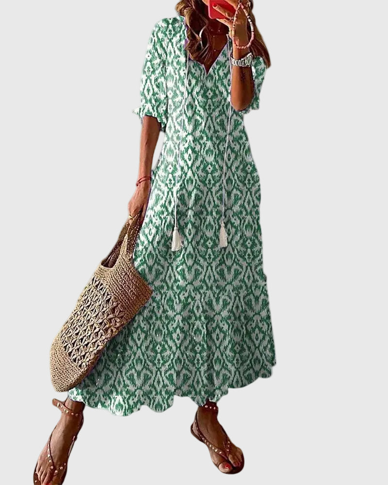 Sofía | Vestido Maxi Boho Vintage de Verano
