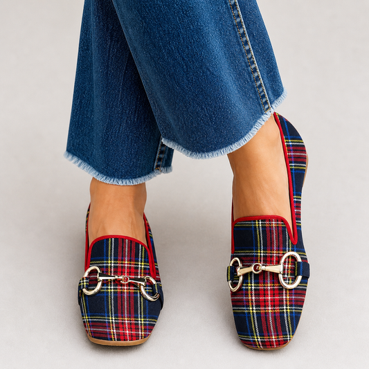 Melania | Mocasín de cuadros