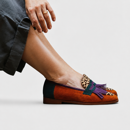 Fátima | Mocasín marrón leopardo