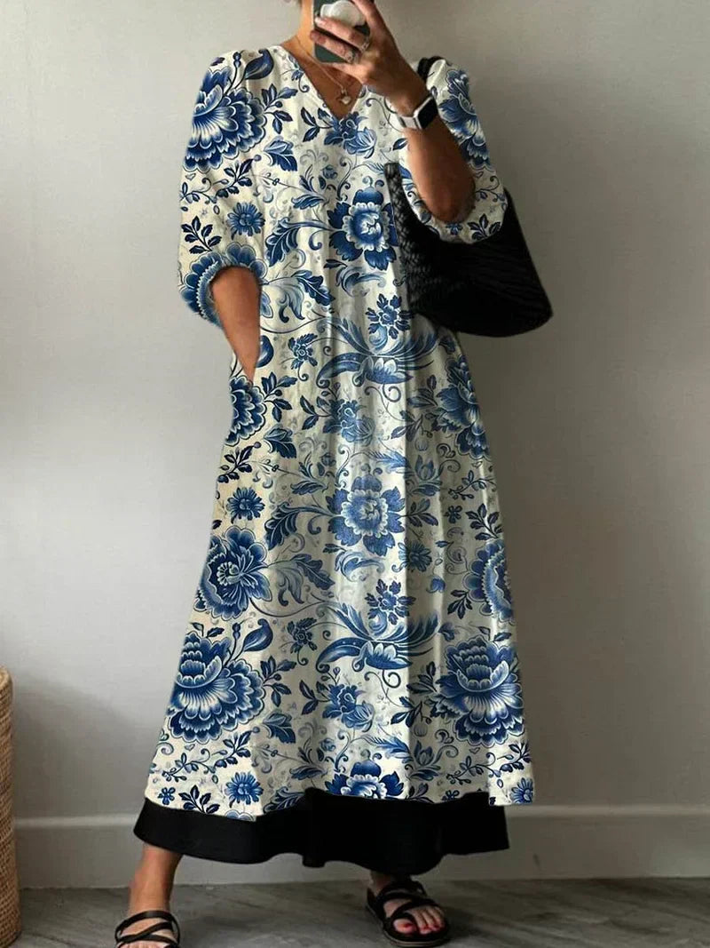 Mía | Vestido elegante estampado