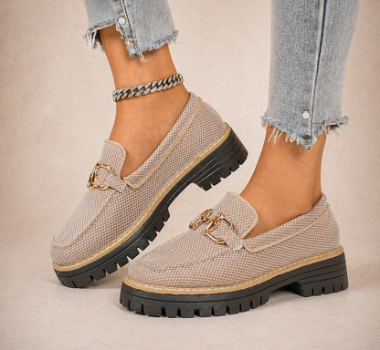 Valeria | Mocasines de malla transpirable con suela gruesa