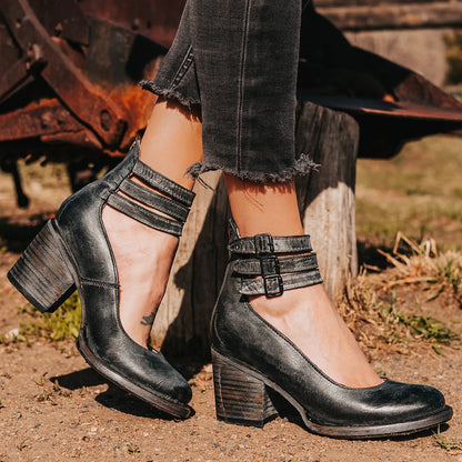 Dorotea | Tacones Bloque con Hebilla