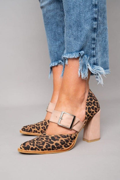 Bárbara | Tacones Bloque Estampado Leopardo