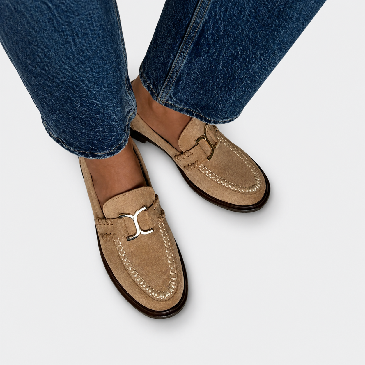 Amelia | Mocasines de piel de ante