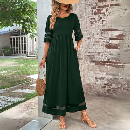 Berta | Vestido Midi Favorecedor que Disimula la Barriga