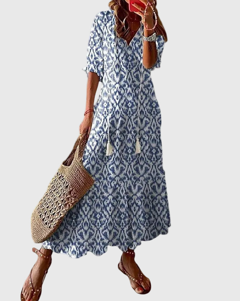 Sofía | Vestido Maxi Boho Vintage de Verano