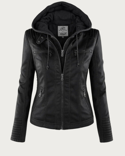 MÓNICA | Chaqueta de cuero otoñal