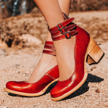 Dorotea | Tacones Bloque con Hebilla
