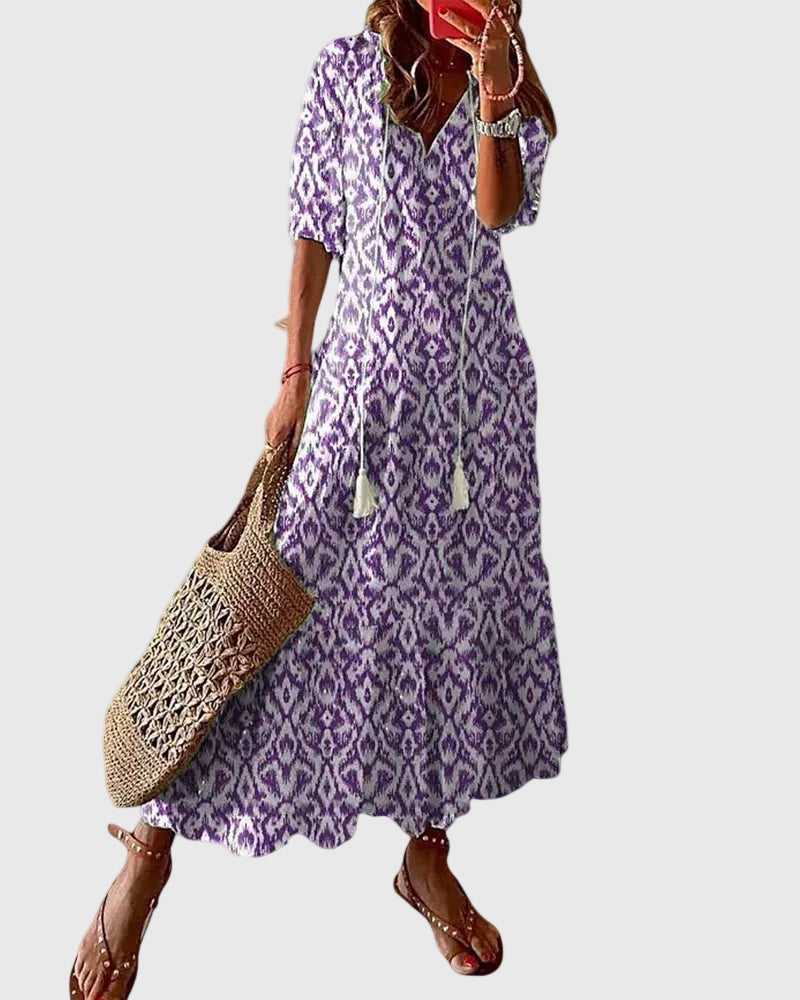 Sofía | Vestido Maxi Boho Vintage de Verano