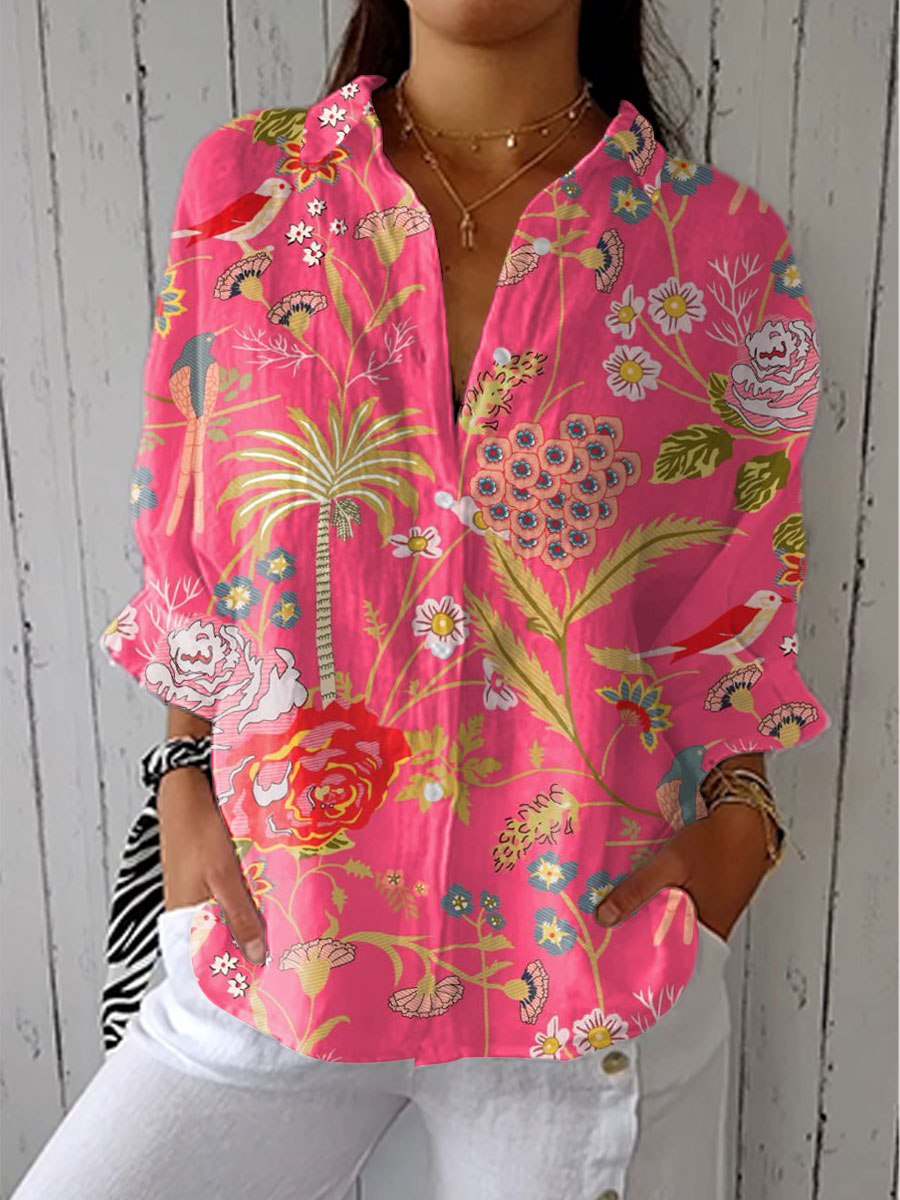 Isabel | Camisa Estampada Floral Tropical