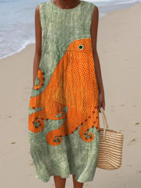 Tesa | Vestido Midi Oceánico