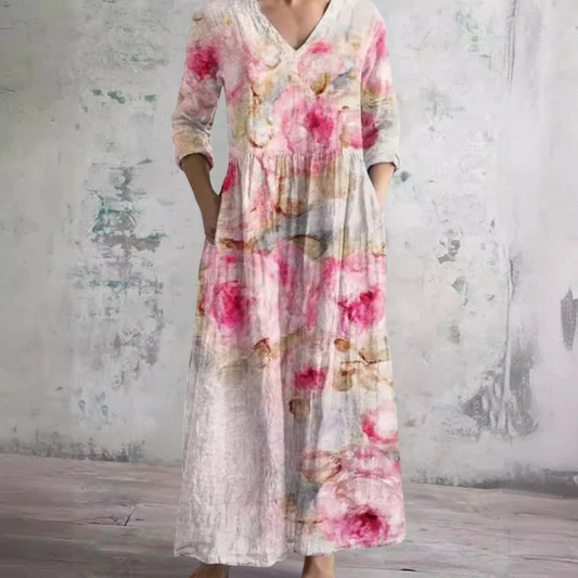 Bárbara | Elegante Vestido Maxi Floral de Verano