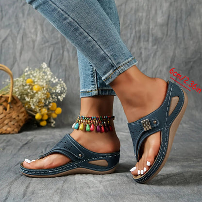Elisa | Sandalias con cuña y chanclas para mujer