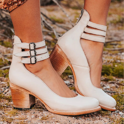 Dorotea | Tacones Bloque con Hebilla