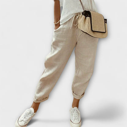 BIBI | Pantalón de moda de lino casual
