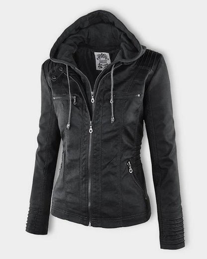 MÓNICA | Chaqueta de cuero otoñal