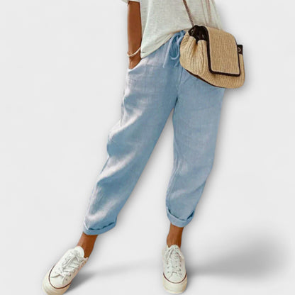 BIBI | Pantalón de moda de lino casual