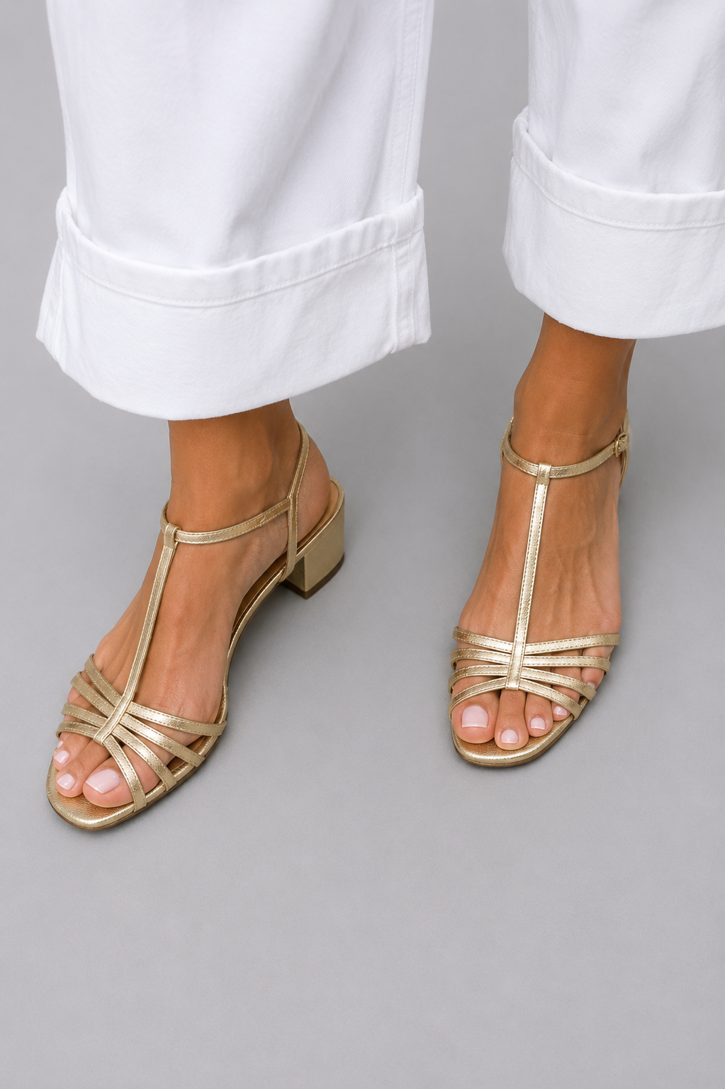 Allegra | Sandalias Doradas Elegantes para el Día a Día