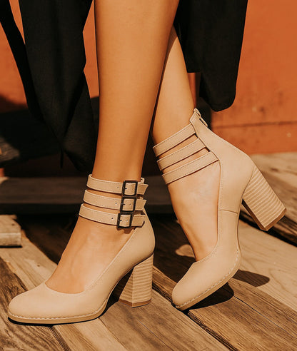 Dorotea | Tacones Bloque con Hebilla