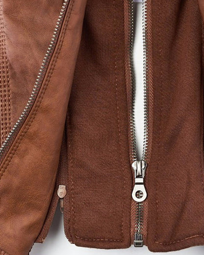 MÓNICA | Chaqueta de cuero otoñal