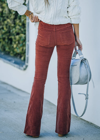 CHLOE | Pantalones acampanados de pana