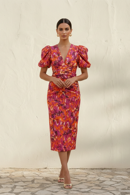 TORÁ | Vestido estampado de diseño