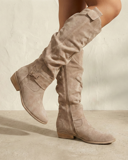 ZAVIRA | Botas de ante elegantes y cálidas para mujer