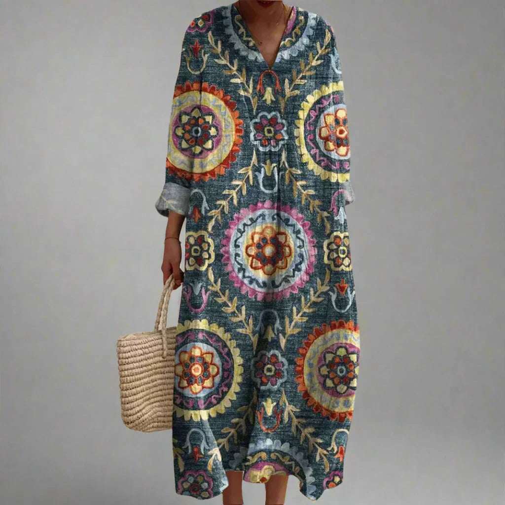 Ava | Vestido Midi Geométrico