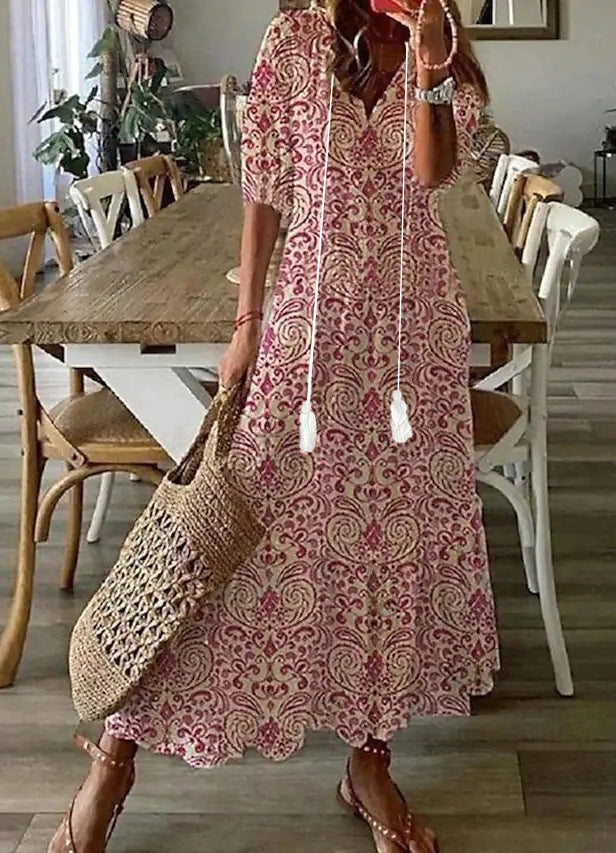 Sofía | Vestido Maxi Boho Vintage de Verano