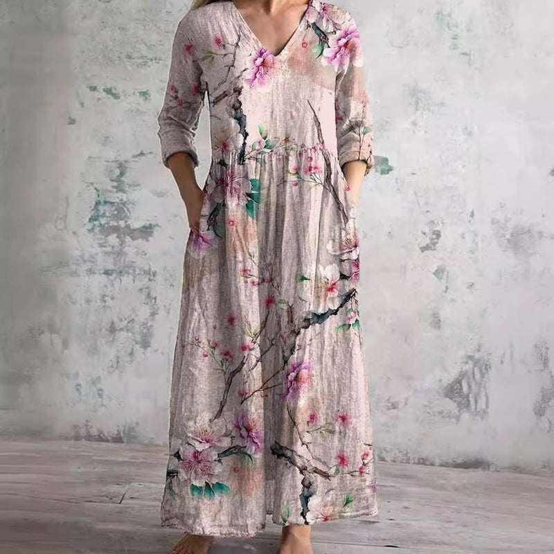 Carolina | Elegante Vestido Maxi Floral de Verano